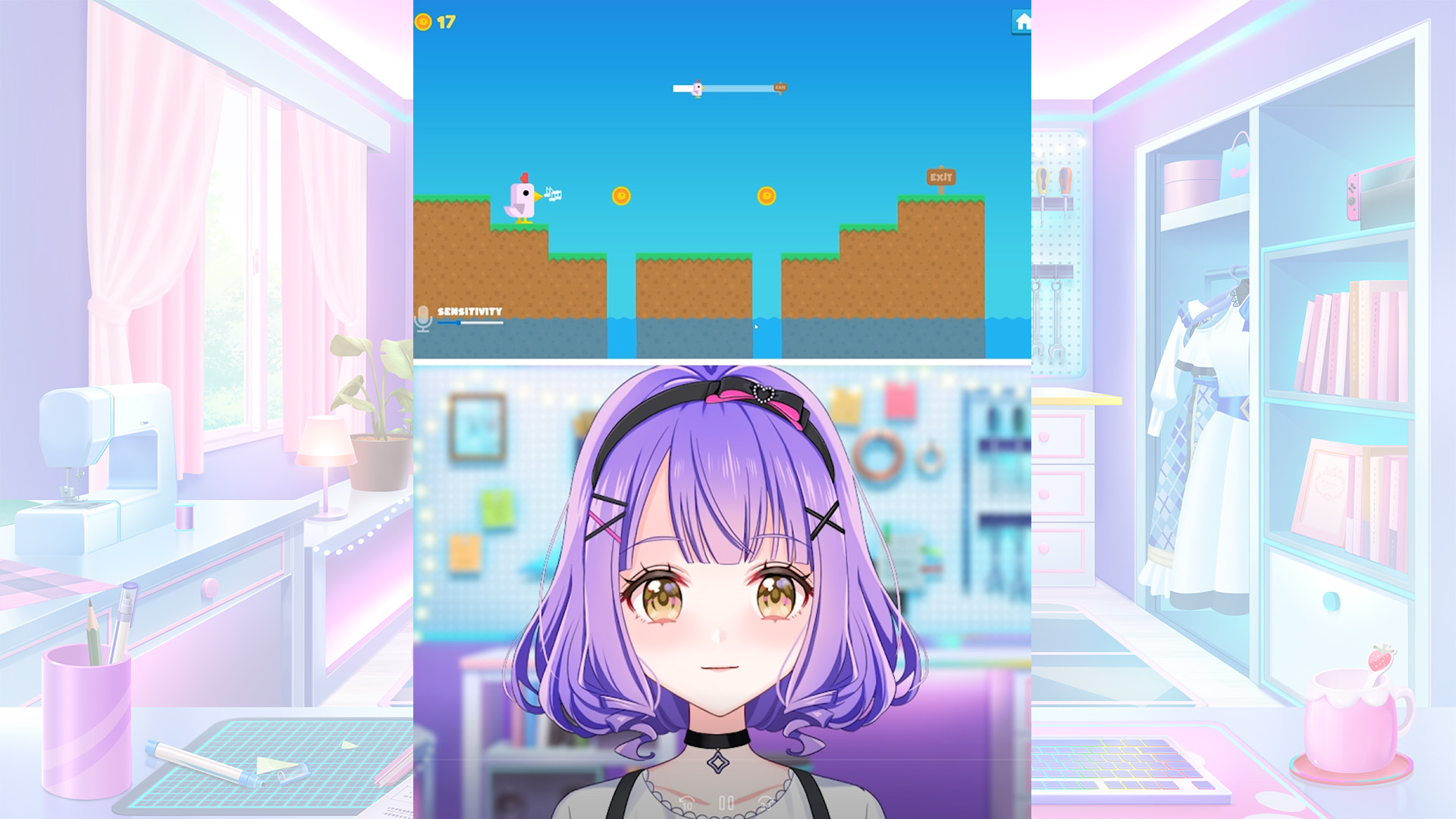 声でニワトリを操作させるゲーム②